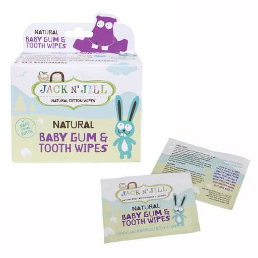 JACK N' JILL | Natural Baby Gum & Tooth Wipes (0 months+), pack of 25 pcs