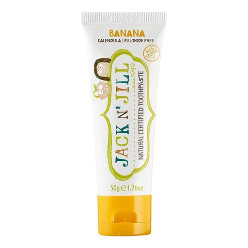 JACK N' JILL | Natural Toothpaste with Calendula (Fluoride Free) Banana 50g