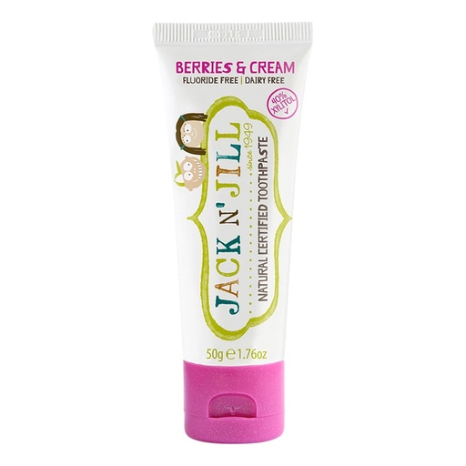 JACK N' JILL | Natural Toothpaste with Calendula (Fluoride Free) Berries & Cream 50g