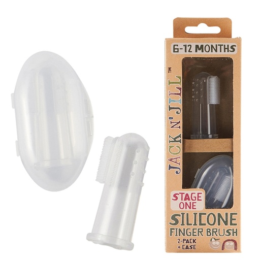 JACK N' JILL | Silicone Finger Brush Stage One (6-12 Months), pack of 2 pcs