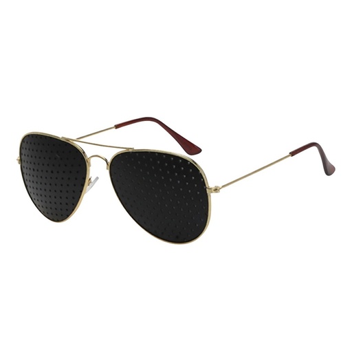 NATURAL EYE CARE | Pinhole Glasses Aviator Metal Frame