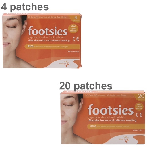 FOOTSIES BY THINKLIFE | (Japanese Detox Foot Patches) Xtra Patches