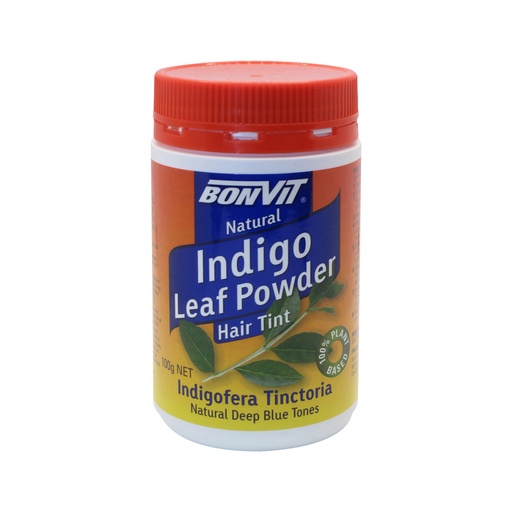 BONVIT | Natural Hair Tint Indigo Leaf Powder (Natural Deep Blue Tones) Indigofera Tinctoria 100g