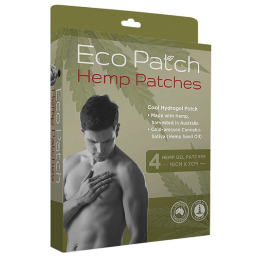 ECO PAIN | 大麻貼片（大麻凝膠貼片 - 10厘米 x 7厘米）x 4包裝