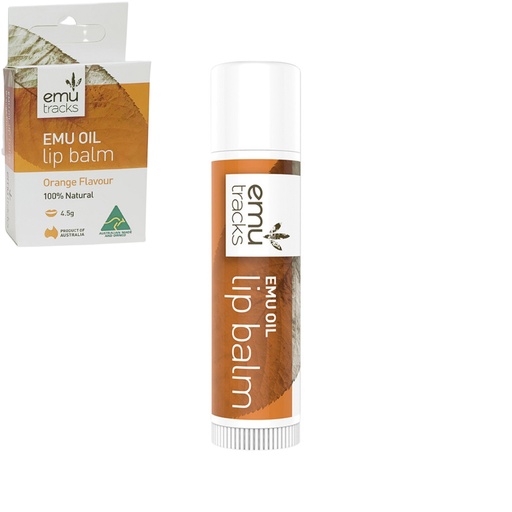 EMU TRACKS | Emu Oil Lip Balm Orange Flavour, 4.5g