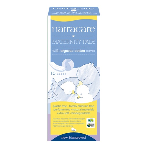 NATRACARE | 有機棉覆蓋產婦衛生巾，10片裝