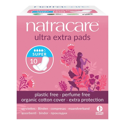 NATRACARE | 有機棉超級加厚衛生巾，10片裝