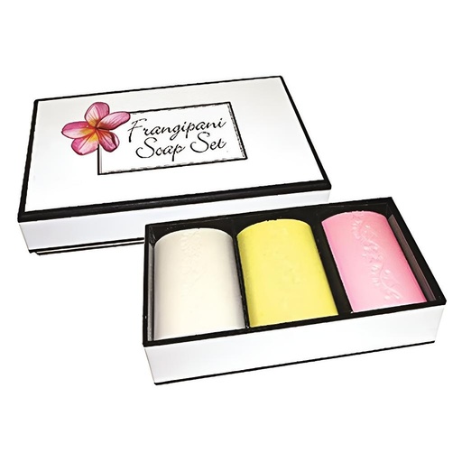 CLOVER FIELDS | Gift Box Frangipani Soap, 100g x 3 Pack