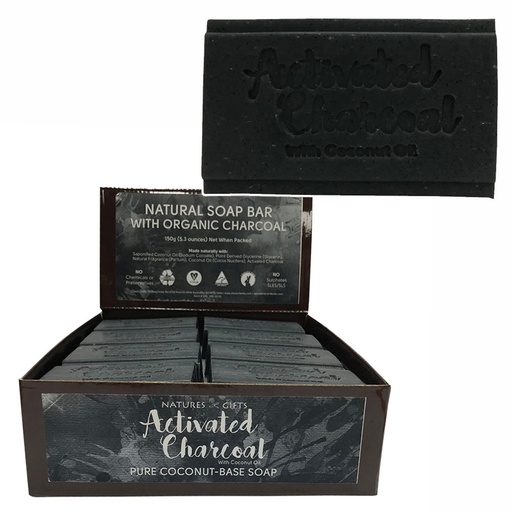 CLOVER FIELDS | Natures Gifts Essentials Activated Charcoal with Coconut Oil Coconut-Base Soap, 150g