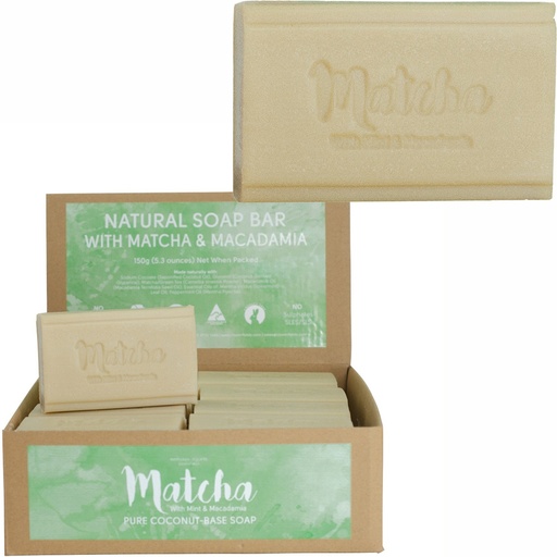 CLOVER FIELDS | Natures Gifts Essentials Matcha with Mint & Macadamia Coconut Oil Coconut-Base Soap 150g