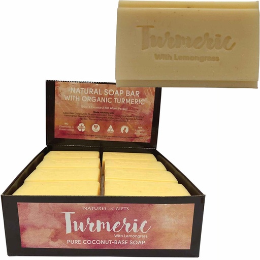CLOVER FIELDS | Natures Gifts Essentials Turmeric with Lemongrass Coconut-Base Soap, 150g
