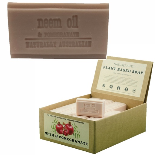 CLOVER FIELDS | Natures Gifts Plant Based Soap Neem Oil & Pomegranate, 100g