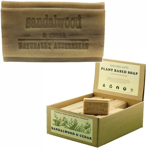 CLOVER FIELDS | Natures Gifts Plant Based Soap Sandalwood & Cedar, 100g