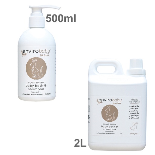 ENVIROBABY | Plant Based Sensitive Baby Bath & Shampoo Fragrance Free
