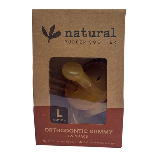 NATURAL RUBBER SOOTHER | 大号正畸奶嘴（6个月以上）单个附可重复使用储存盒