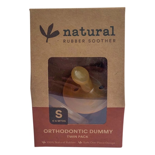 NATURAL RUBBER SOOTHER | 小号正畸奶嘴（0-6个月）双包装