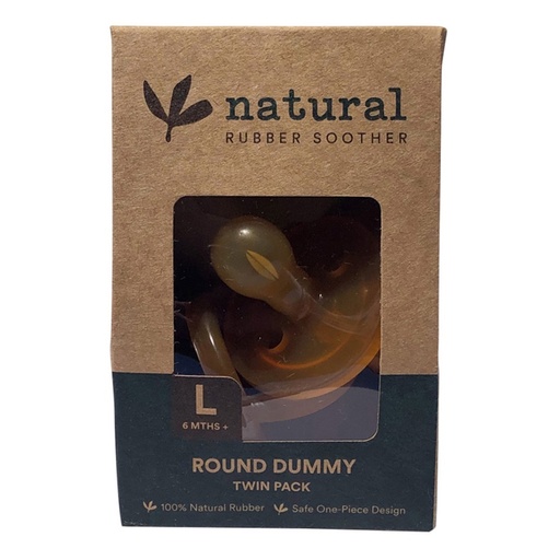 NATURAL RUBBER SOOTHER | 大号圆形奶嘴（6个月以上）双包装