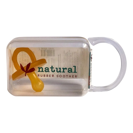 ATURAL RUBBER SOOTHER | 小号圆形奶嘴（0-3个月）单个附可重复使用储存盒
