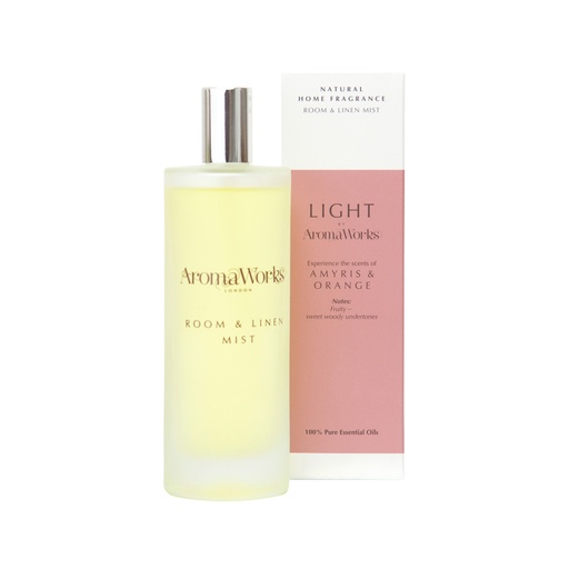 AROMAWORKS | Light Room & Linen Mist Amyris & Orange 100ml