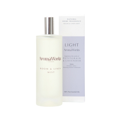 AROMAWORKS | Light Room & Linen Mist Petitgrain & Lavender 100ml