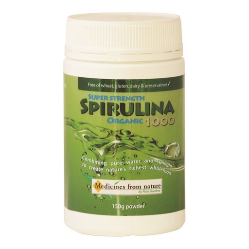 MEDICINES FROM NATURE | Organic Super Strength Spirulina 1000 Powder 150g