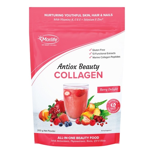 MORLIFE | Antiox Beauty Collagen Berry Delight 200g
