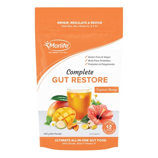 MORLIFE | Complete Gut Restore Tropical Mango 200g