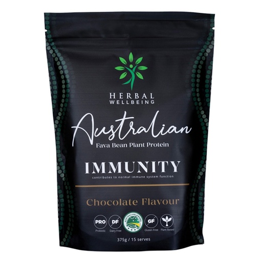 HERBAL WELLBEING | Australian Fava Bean Plant Protein Immunity Chocolate 375g