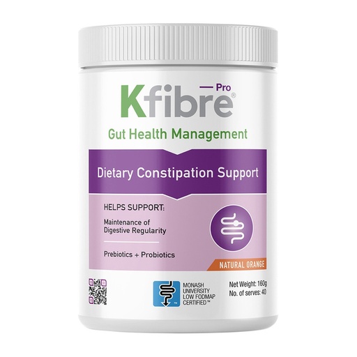 KFIBRE PRO | Dietary Constipation Support Natural Orange Tub 160g