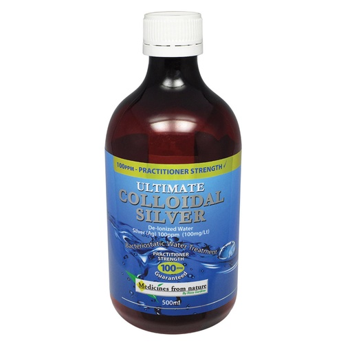 MEDICINES FROM NATURE | Ultimate Colloidal Silver Practitioner Strength 100ppm 500ml