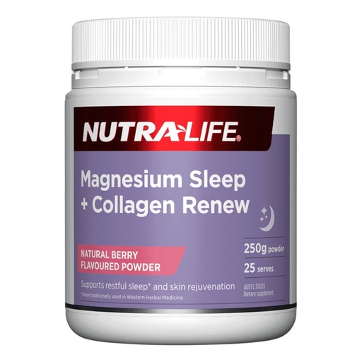 NUTRALIFE | Magnesium Sleep + Collagen Renew Berry Powder 250g