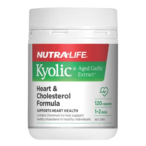 NUTRALIFE | Kyolic (Aged Garlic Extract) Heart & Cholesterol Formula 120c
