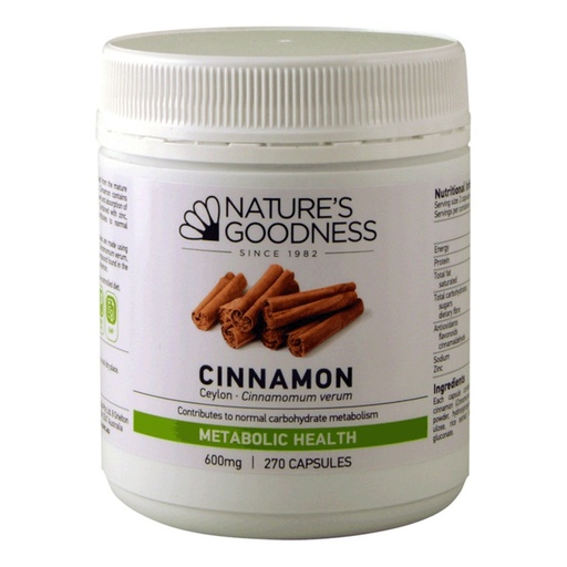 NATURE'S GOODNESS | Cinnamon 600mg 270c