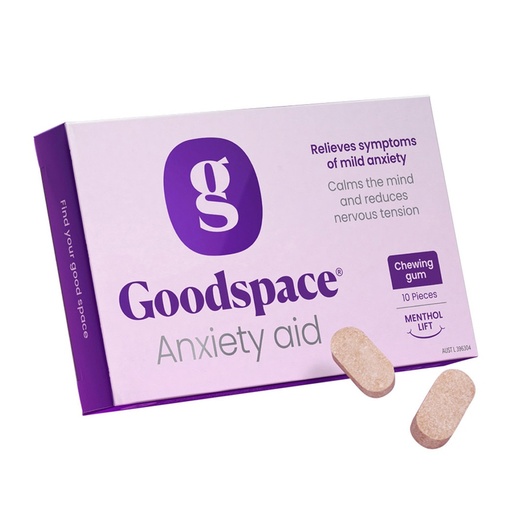 GOODSPACE | 焦慮緩解口香糖 薄荷提升，10片包裝