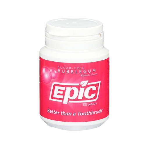 EPIC | Xylitol (Sugar-Free) Gum Bubble Gum 50 Piece Tub