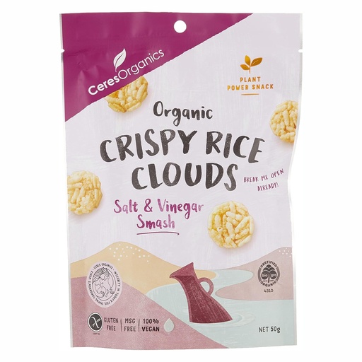 CERES ORGANICS | 酥脆米雲 – 鹽與醋風味，50克