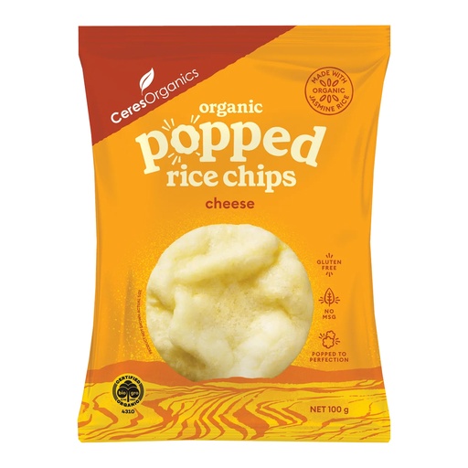 CERES ORGANICS | Popped Rice Chips Cheese, 100g