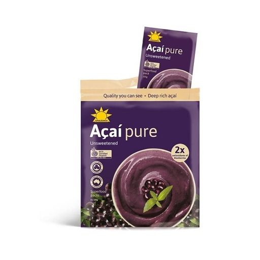 AMAZONIA | Frozen Acai Pure 4 Packs (4 x 100g) 【Certified Organic】