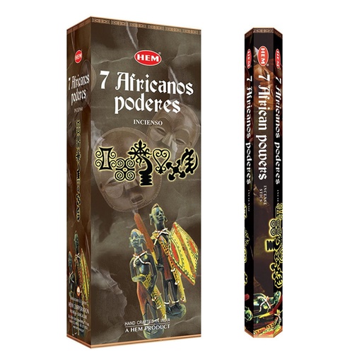 HEM | Incense Hex 7 AFRICAN POWERS - 1 pack/20sticks or 1 bx/6packs