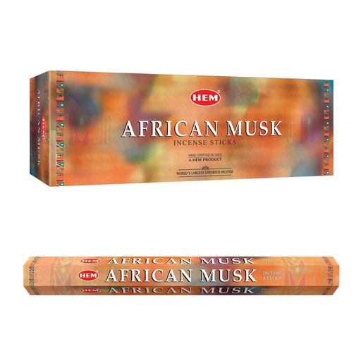 HEM | Incense Hex AFRICAN MUSK - 1 pack /20sticks or 1 bx /6packs