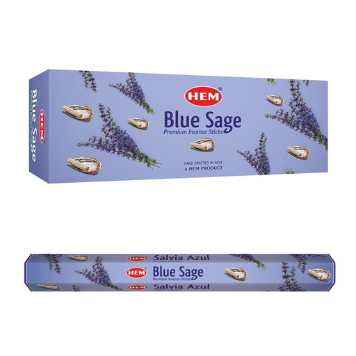 HEM | Incense Hex BLUE SAGE - 1 pack /20sticks or 1 bx /6packs