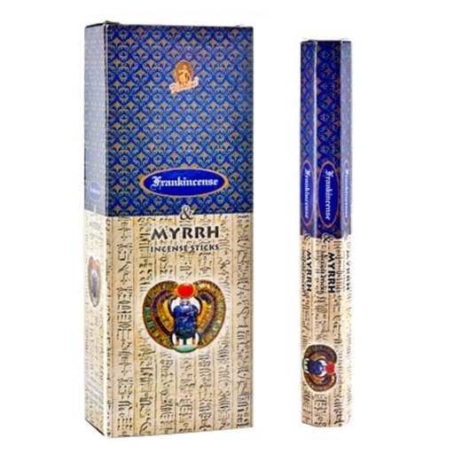 KAMINI | Incense Hex FRANKINCENSE MYRRH, 20 stick BOX of 6 Packets