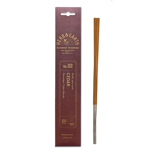 HERB & EARTH INCENSE | Herb & Earth Incense CEDAR, 20 stick packet