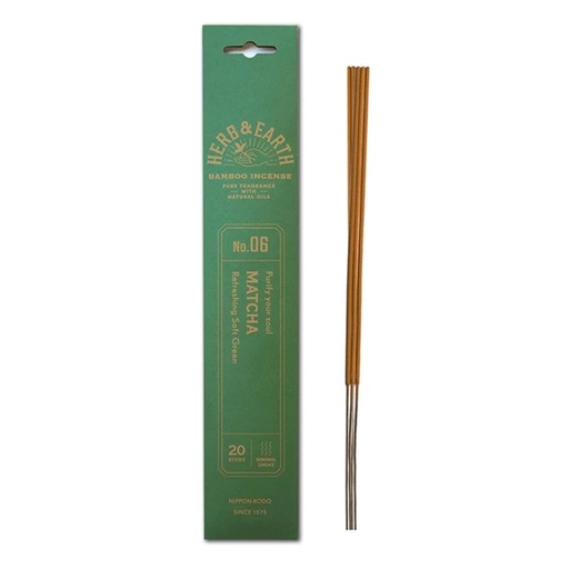 HERB & EARTH INCENSE | Herb & Earth Incense MATTCHA, 20 stick packet