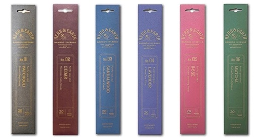 HERB & EARTH INCENSE | Herb & Earth Incense ASSORTED, box of 12 packets