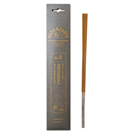 HERB & EARTH INCENSE | Herb & Earth Incense PATCHOULI, 20 stick packet