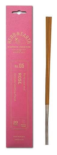 HERB & EARTH INCENSE | Herb & Earth Incense ROSE, 20 stick packet