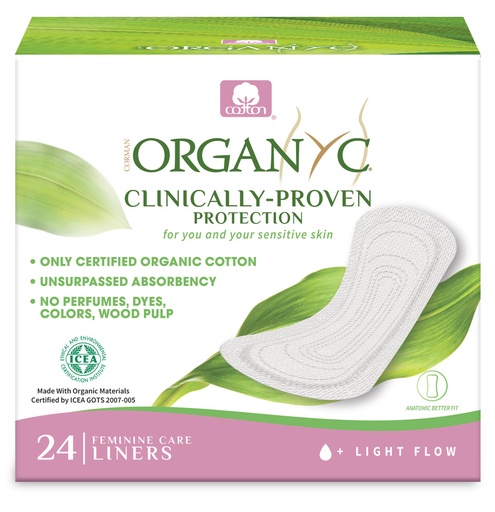 ORGANYC |  Thin Folded Panty Liners – Light 24 liners