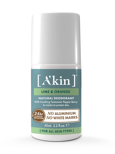 A’KIN | Lime & Orange Roll-On Deodorant 65ml