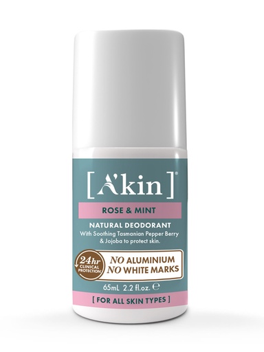 A’KIN | Rose & Mint Roll-On Deodorant 65ml